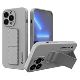 Wozinsky Kickstand Case étui en silicone avec support iPhone 13 mini gris