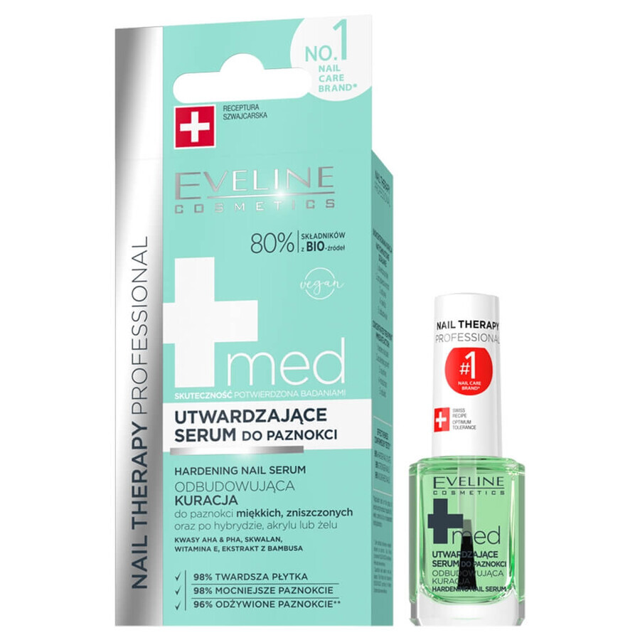 Eveline Cosmetics Nail Therapy Professional Med+ Nail Hardening Serum, 12 ml