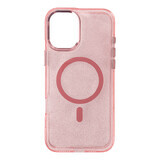 Glitter Case MagSafe pour iPhone 16 - rose avec paillettes