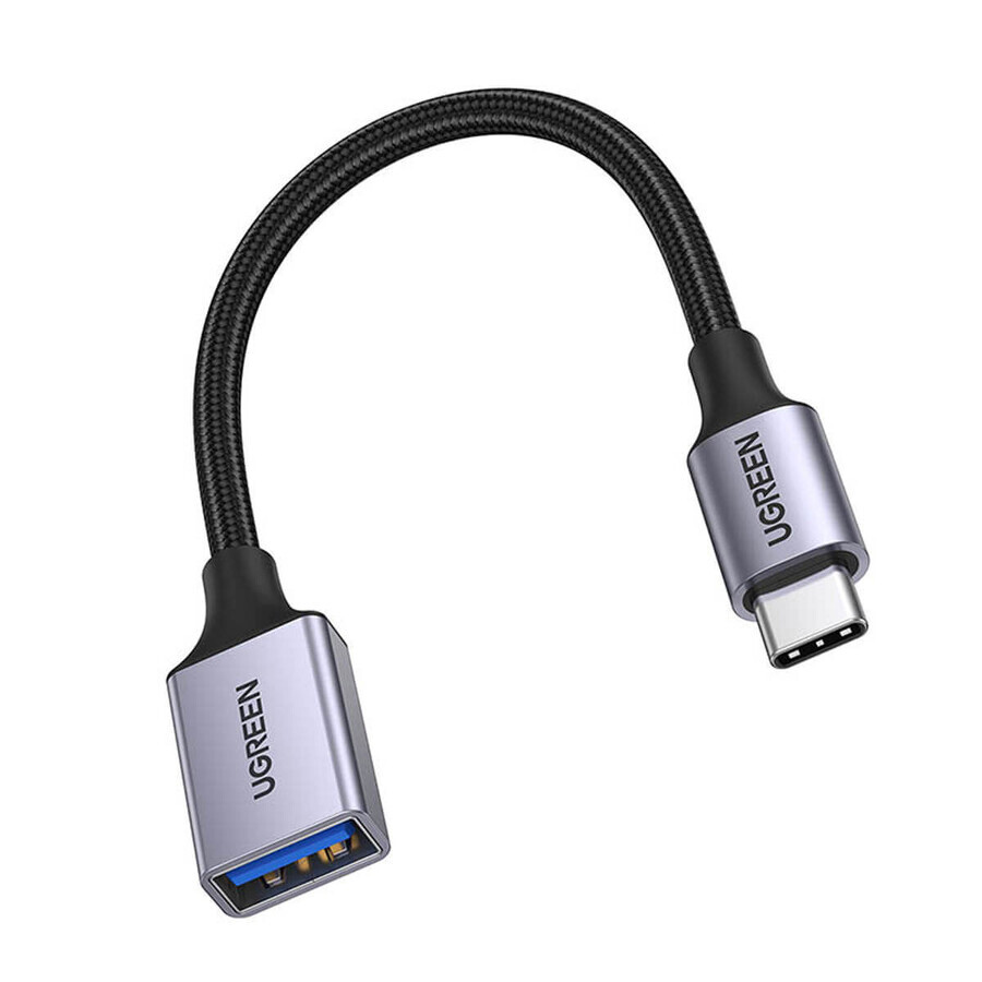 Ugreen cable OTG adapter cable USB-C (male) - USB-A (female) 5Gb/s 0.15m black (US378)