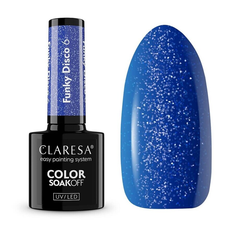 Claresa Soak Off UV/LED Funky Disco Hybrid-Lack 6, 5 g
