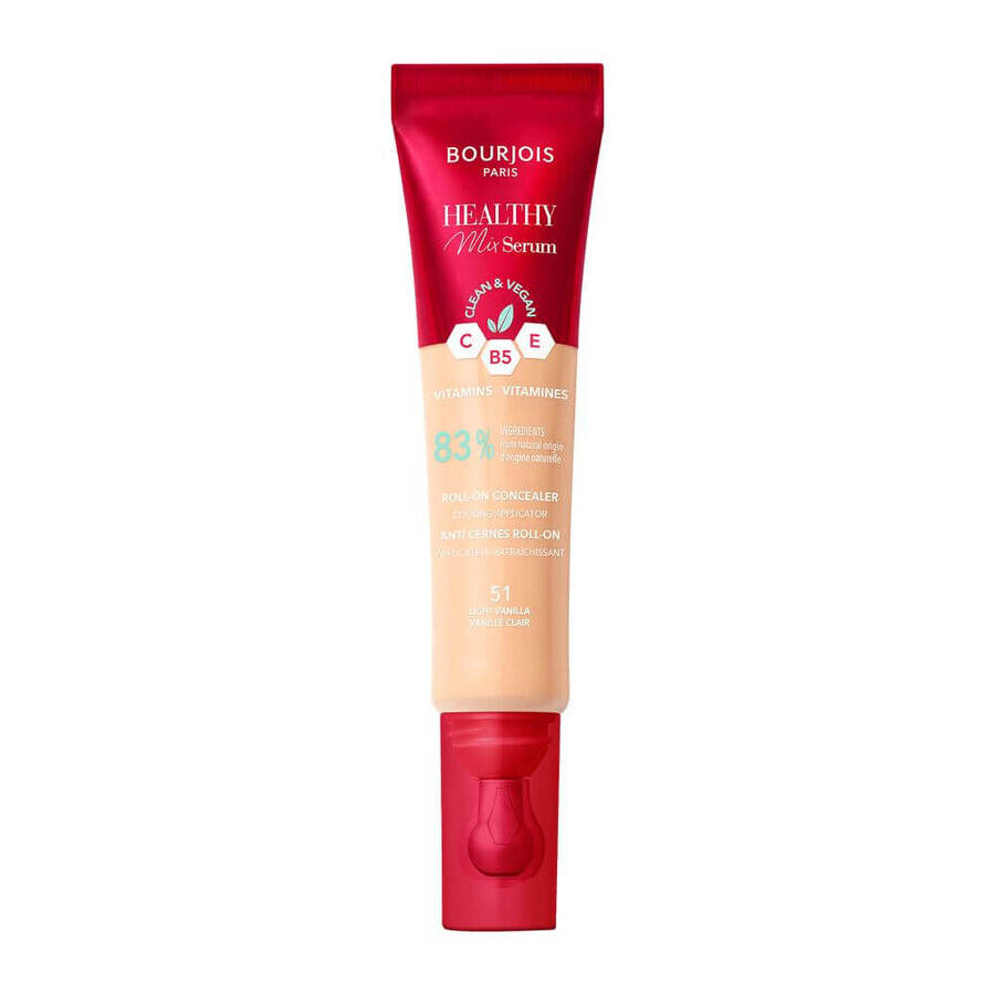 Bourjois Healthy Mix Corrector con Serum Contorno de Ojos 51 Vainilla Claro, 11 ml