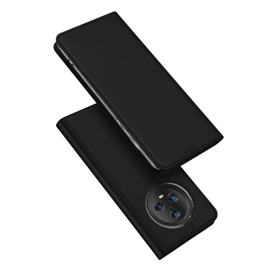 Dux Ducis Skin Pro caz pentru Honor Magic5 flip cover card wallet stand negru
