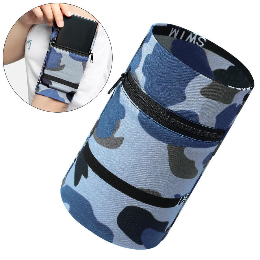 Fascia da braccio materiale per fitness running fascia da braccio blu marocchino