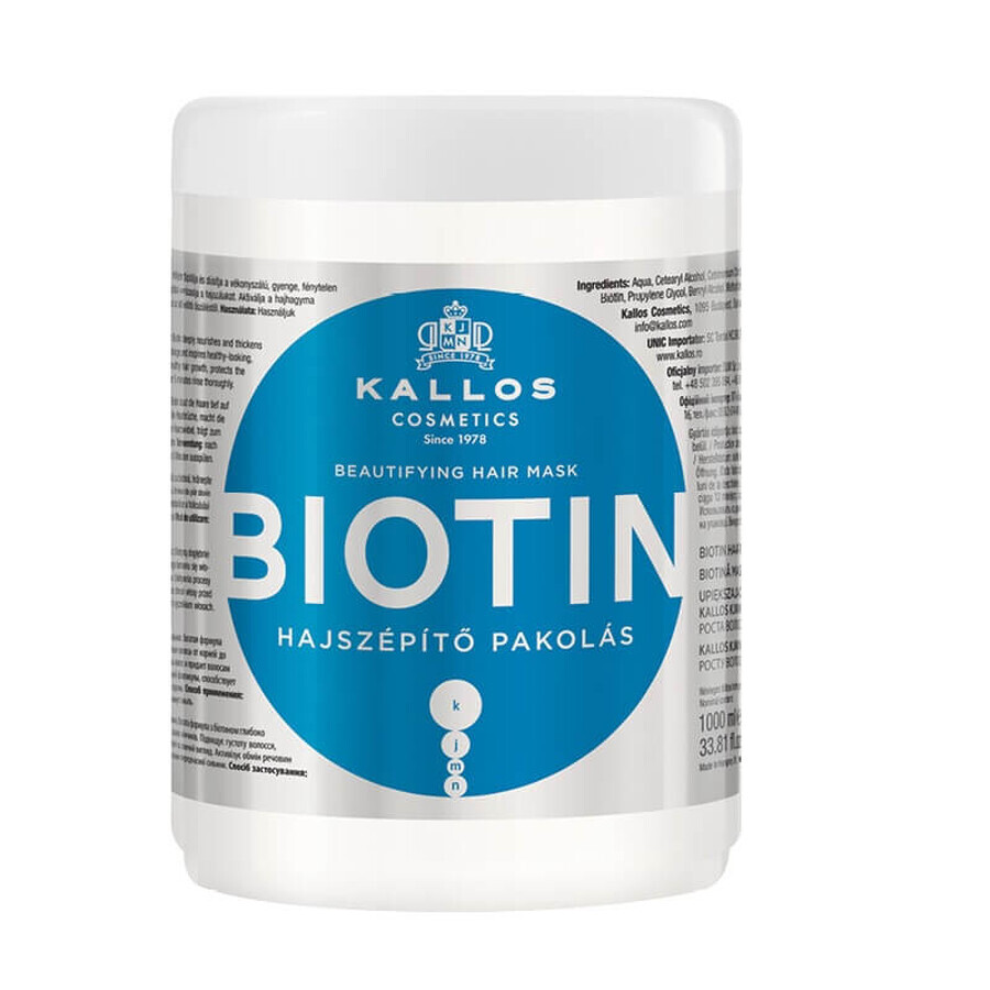 Cumpără Kallos KJMN, Mască cu biotină, 1000 ml Kallos KJMN, Mască cu biotină, 1000 ml
