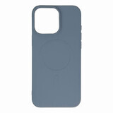 Coque silicone liquide MagSafe pour iPhone 16 Pro Max - gris clair
