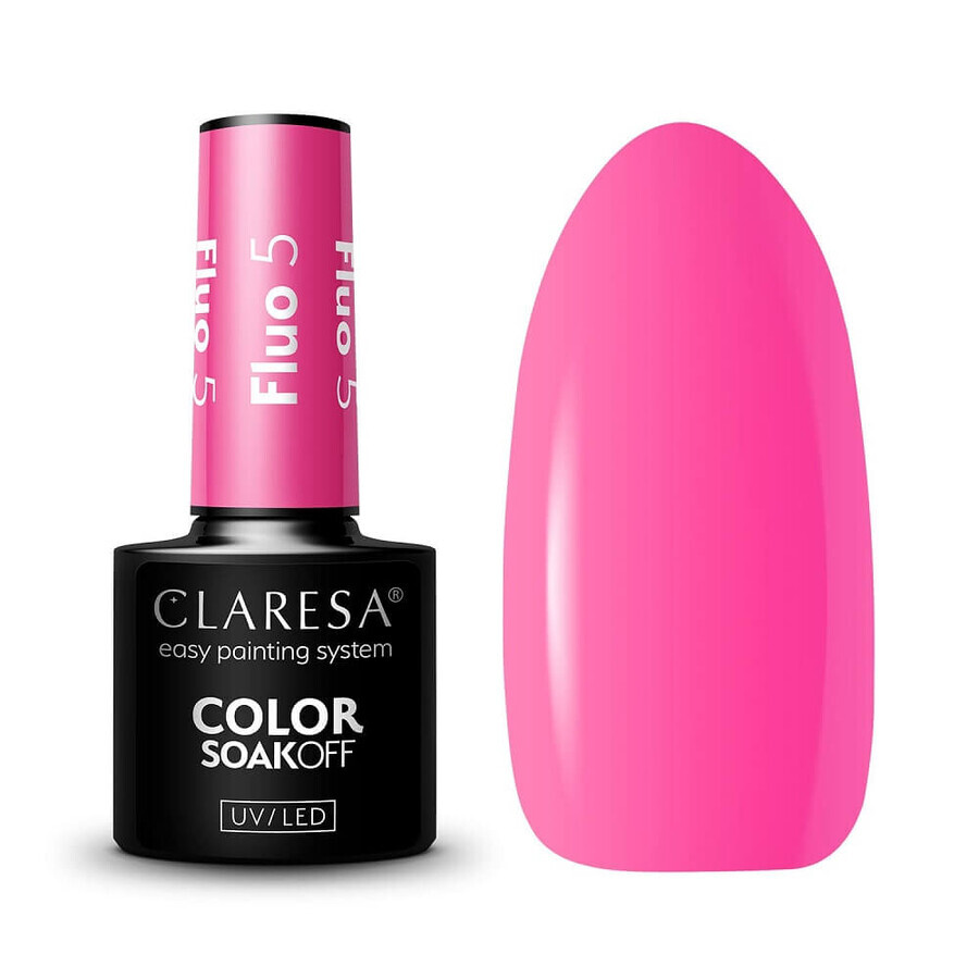 Claresa Barniz Híbrido UV/LED Fluo Soak Off 5, 5 g