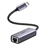 Ugreen externe netwerkkaart USB Type C - RJ45 1Gbps (1000Mbps) grijs (40322 CM483)