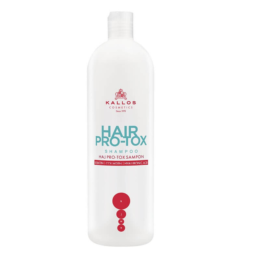 Cumpără Kallos KJMN Hair Pro-Tox, șampon de păr cu keratină și acid hialuronic, 1000 ml Kallos KJMN Hair Pro-Tox, șampon de păr cu keratină și acid hialuronic, 1000 ml