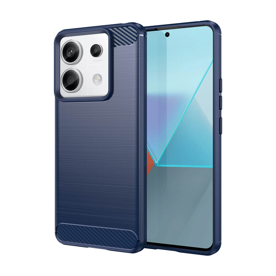 Carcasă din carbon pentru Xiaomi Redmi Note 13 5G - albastru
