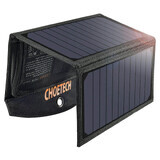 Choetech SC001 cargador solar plegable 19W 2x USB-A - negro