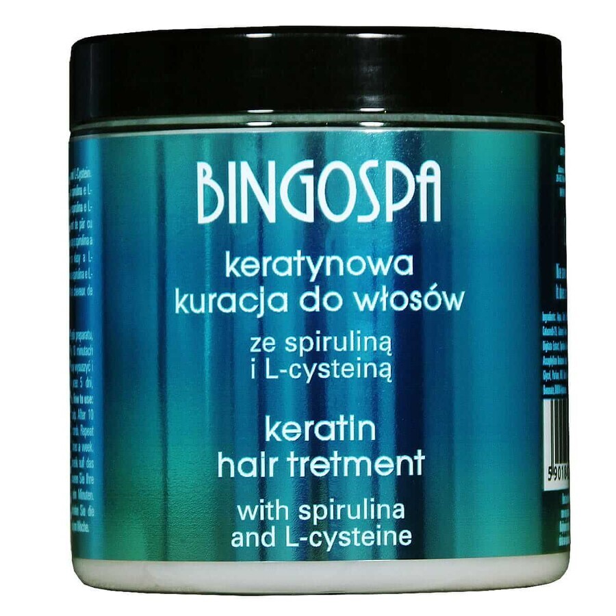 BingoSpa Tratamiento capilar de queratina con espirulina y L-cisteína, 250 g
