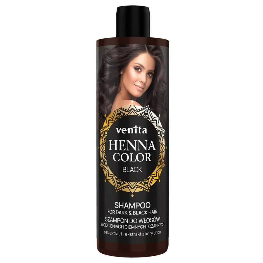 Venita Henna Color Black Shampoo for dark hair, 300 ml