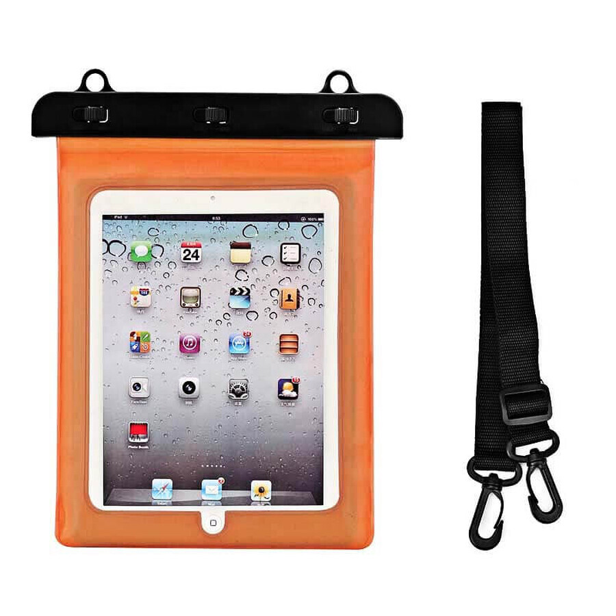 Custodia impermeabile per tablet in PVC - arancione