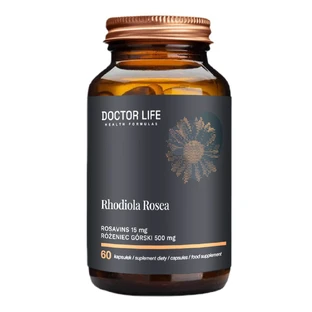 Doctor Life Rhodiola Rosea Rhodiola-wortelextract 500mg en rosavin 15mg, 60 capsules