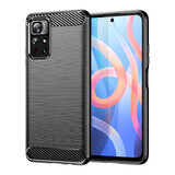 Carbon Case funda flexible Xiaomi Redmi Note 11 negro