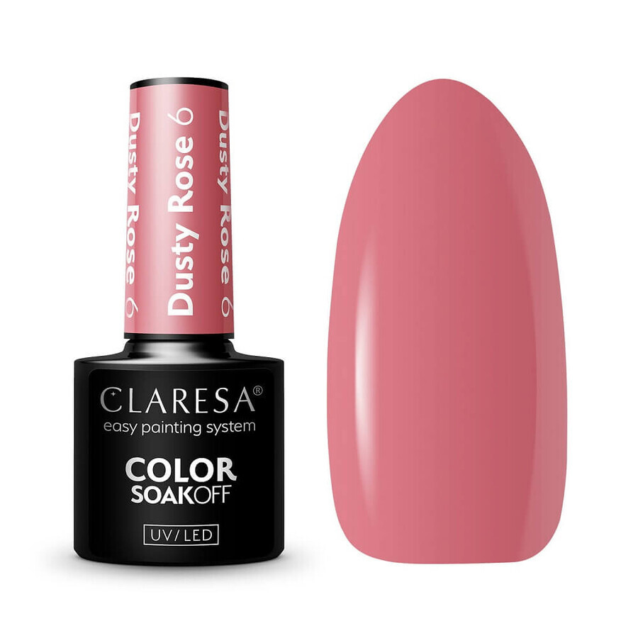 Claresa Soak Off UV/LED Dusty Rose Hybrid Vernish 6, 5 g