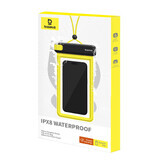 Baseus DeepDive waterproof IPX8 case with 4 layers of sealing - black and yellow