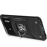 Wozinsky Ring Armor case Samsung Galaxy A03 gepantserd hoesje magnetische houder ring zwart