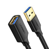 Ugreen kabelverlengkabel USB 3.0 (vrouwelijk) - USB 3.0 (mannelijk) 3 m zwart (US129 30127)