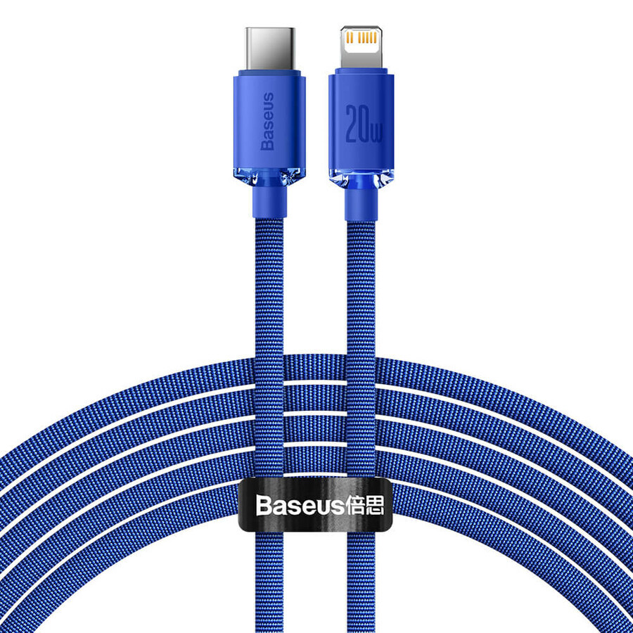 Cable Baseus CAJY000303 Lightning - USB-C PD 20W 480Mbps 2m - azul