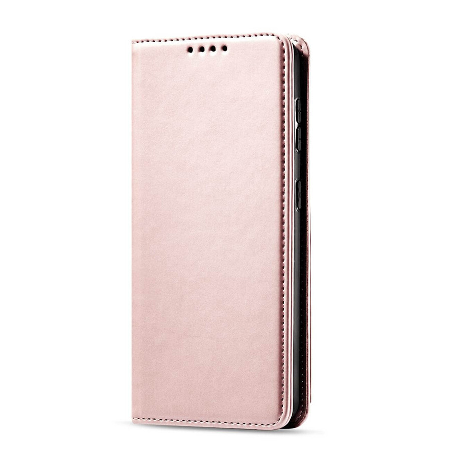 Magnet-Kartenetui für Samsung Galaxy S22+ (S22 Plus) Karte Brieftasche Fall Kartenhalter rosa