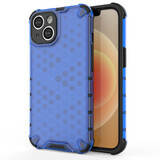 Custodia ibrida blindata per iPhone 14 Plus Honeycomb blu