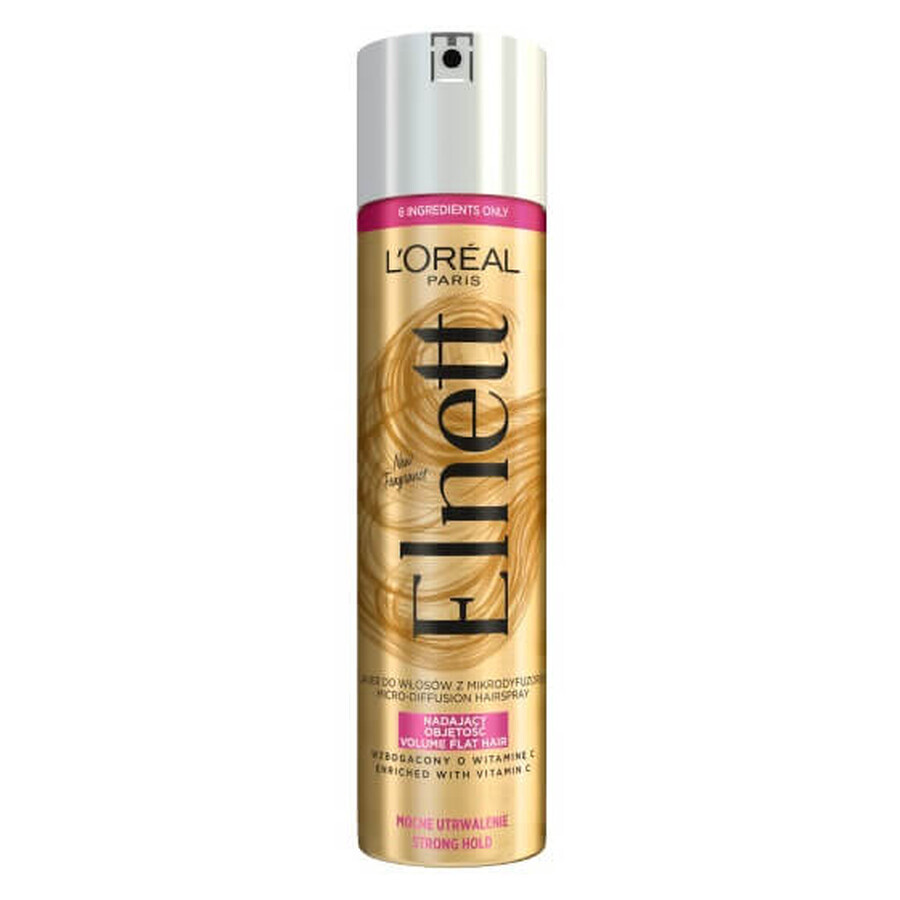 L'Oréal Paris Elnett fixatif avec micro-diffuseur pour donner du volume Tenue forte, 200 ml