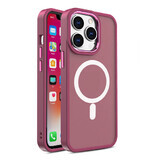 Custodia magnetica con MagSafe Color Matte per iPhone 15 Plus - bordeaux