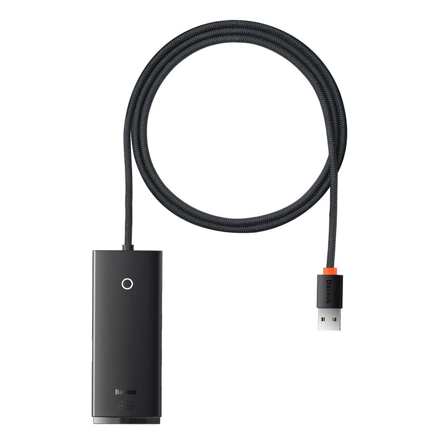 Baseus Lite Serie HUB USB-A auf 4xUSB-A 3.0 5Gb/s Adapter schwarz (WKQX030101)