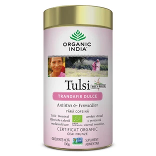 Tulsi Sweet Rose Antistress Tea, 100g, Organic India