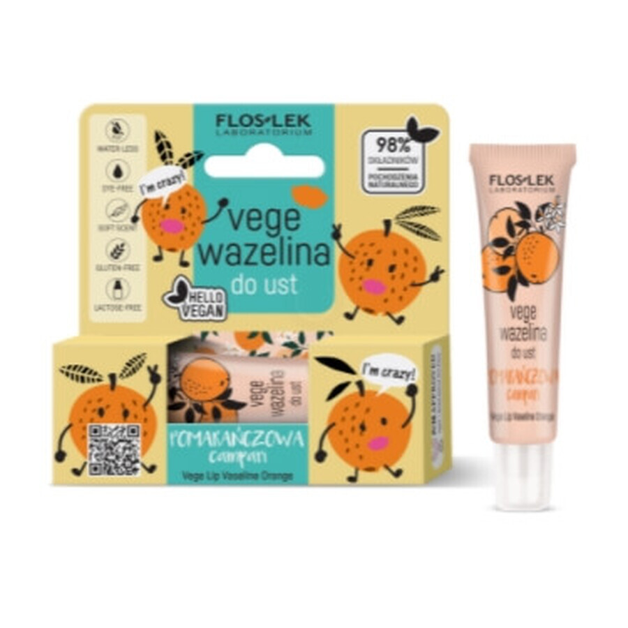 Flos-Lek, Vege Cuidado Labial Vaselina Campari, 10g