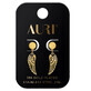 Auri Gold plated pendant wing earrings