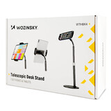 Wozinsky tablet en telefoon bureaustandaard zwart (WTHBK4)