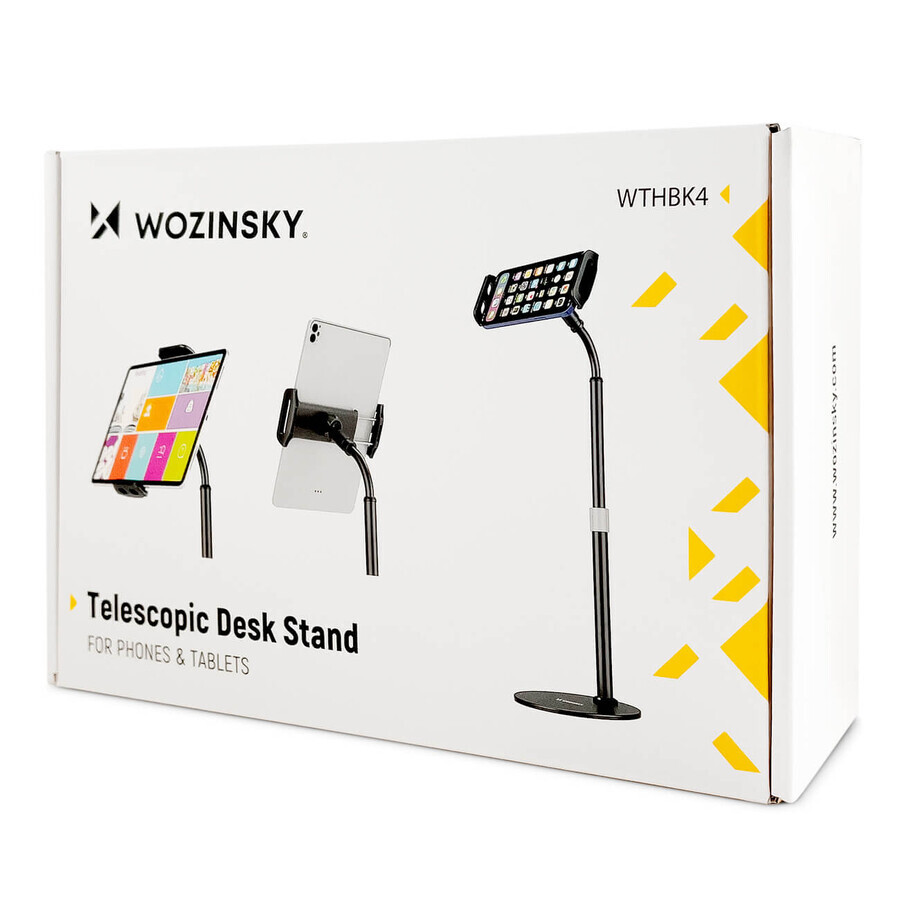 Wozinsky Tischständer für Tablet und Telefon schwarz (WTHBK4)