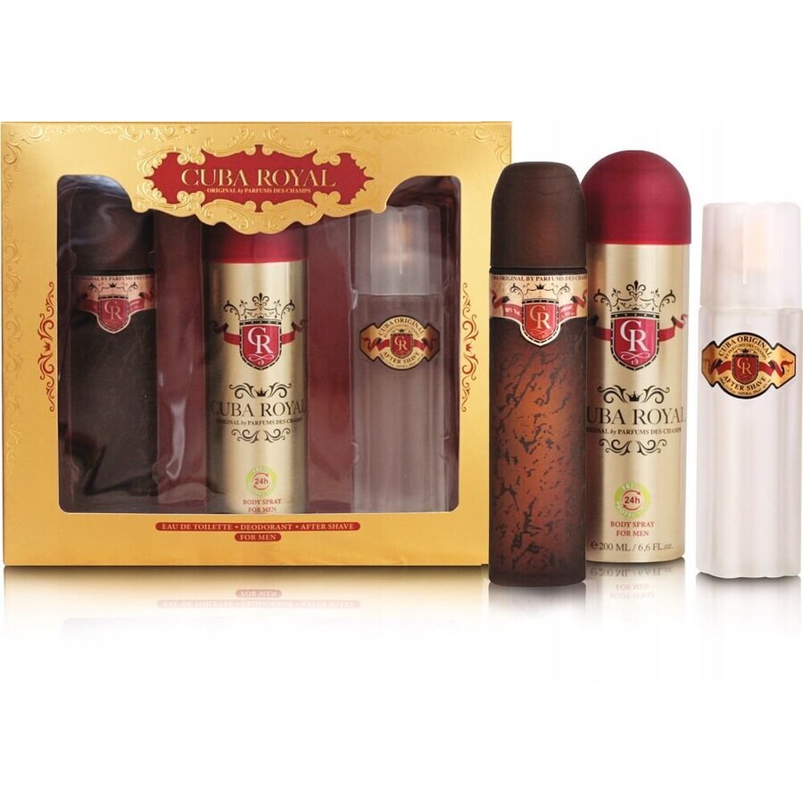 Cuba Original Cuba Royal Eau de Toilette Set 100ml + Deodorant 200ml + Aftershave 100ml