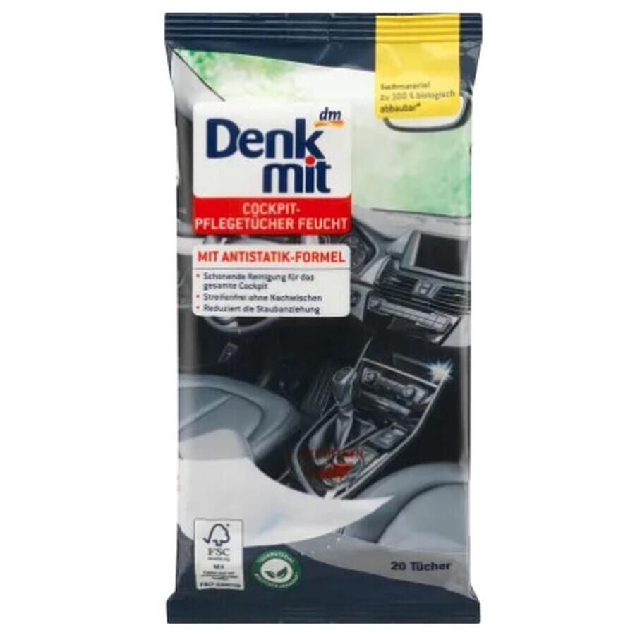 Denkmit, Șervețele umede pentru îngrijirea mașinii, 20 bucăți