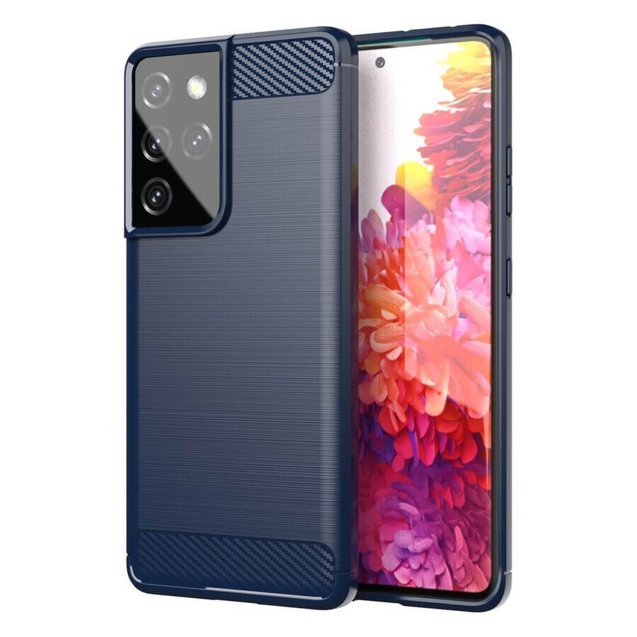 Buy Carbon Case flexible case cover Samsung Galaxy S21 Ultra 5G blue Carbon Case flexible case cover Samsung Galaxy S21 Ultra 5G blue