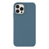 Eco Case iPhone 14 Pro siliconen afbreekbaar hoesje marineblauw