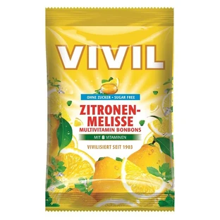 Caramelo de limón y multivitaminas sin azúcar, 60 g, Vivil