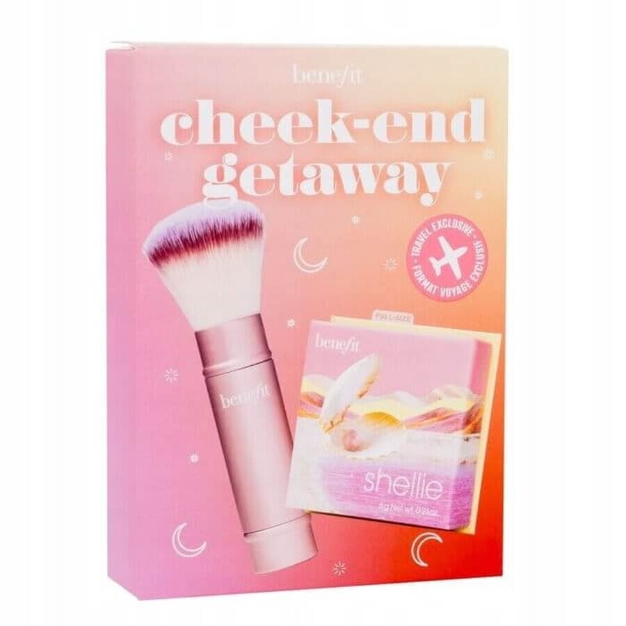 Set di fard in polvere morbida Benefit Cheek-End Getaway 6g + pennello trucco multi-tasking