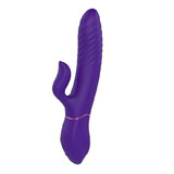 Aansteker Verwarmde bunny vibrator met pushfunctie en 9 vibratiestanden Donkerblauw