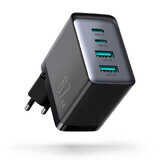 Joyroom GaN 67W încărcător cu 4 porturi (2x USB, 2x USB C) negru (TCG02) + cablu USB C - USB C 100W 1.2m