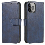 Magneet case case voor Xiaomi Redmi Note 12 Pro + flip cover portemonnee stand blauw