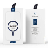 Custodia Dux Ducis Skin X Pro per iPhone 15 Plus con MagSafe e flip cover - blu