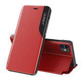 Eco Leather View Case elegante flipcase met standaardfunctie iPhone 13 Pro Max rood