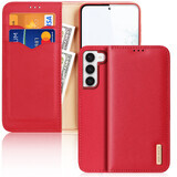 Dux Ducis Hivo custodia Samsung Galaxy S23+ flip cover portafoglio stand RFID lock rosso