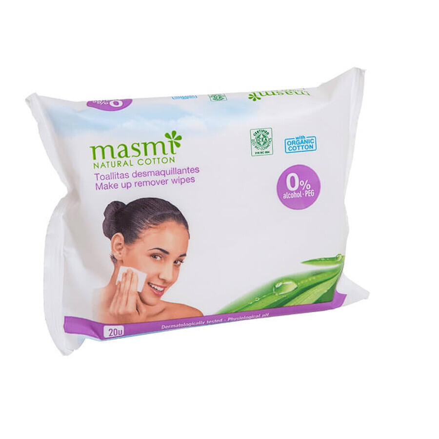 Winkel op Masmi vochtige make-up remover doekjes, 20 stuks Masmi vochtige make-up remover doekjes, 20 stuks