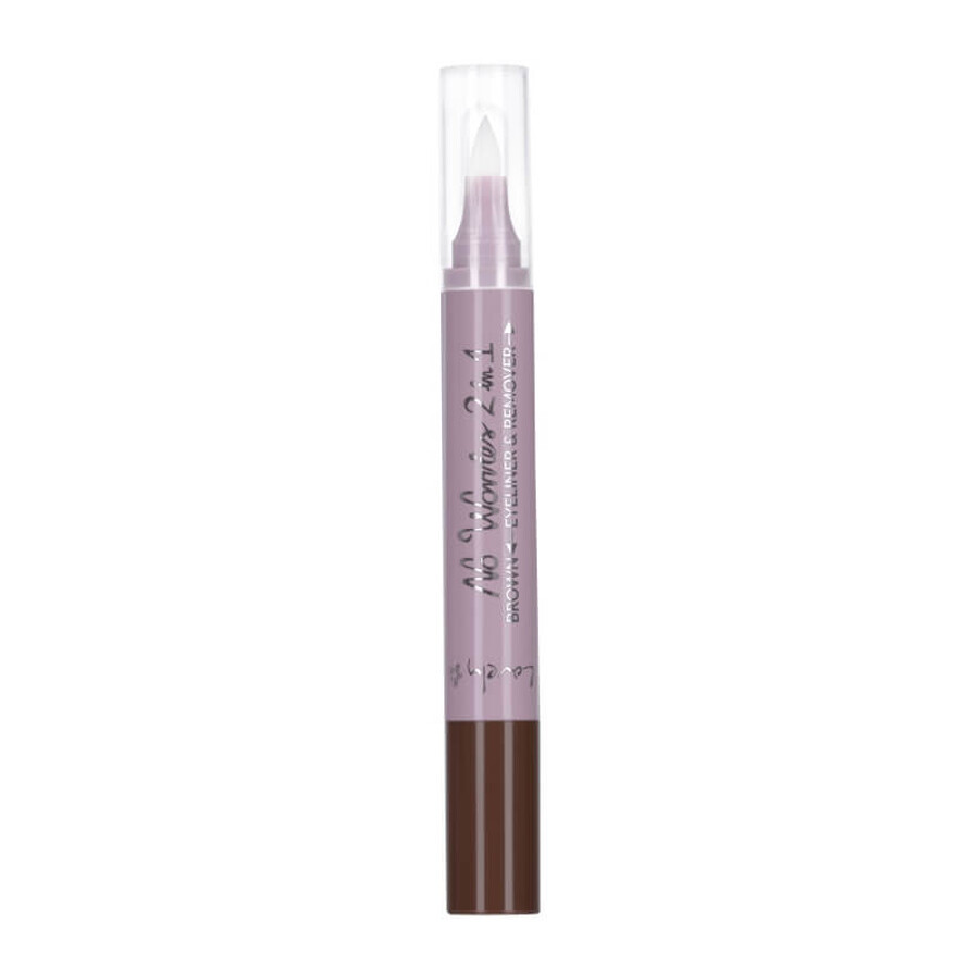 Lovely No Worries 2in1 Eyeliner amp; Remover Double-Sided Eyeliner Brown