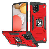 Wozinsky Ring Armor étui hybride blindé + support magnétique Samsung Galaxy A42 5G rouge